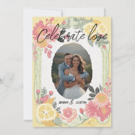 Convite Celebre o Amor Personalizado Simples Moderno casam