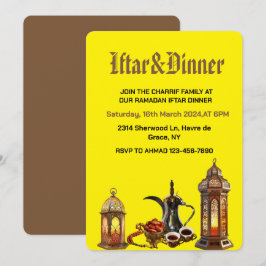 Convite Celebre o Ramadan Kareem com um jantar de Iftar