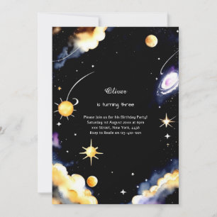 Convite Celestial de Aniversário
