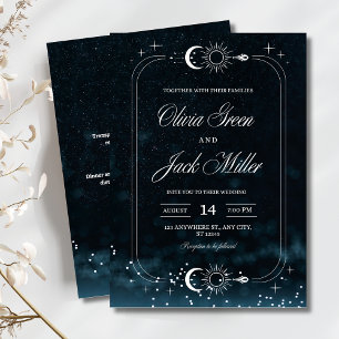 Convite Celestial de Casamento da Noite Estelar, G