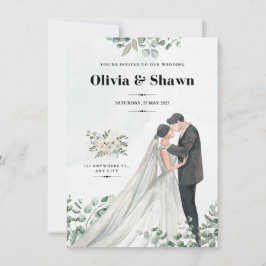 Convite Celestial De Casamento Da Serenidade