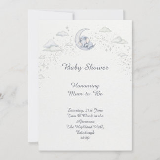 Convite Celestial Dream Elephant Baby Shower