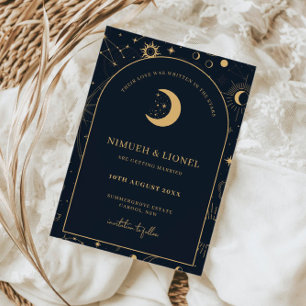 Convite Celestial Escrito nas estrelas Salve a Data