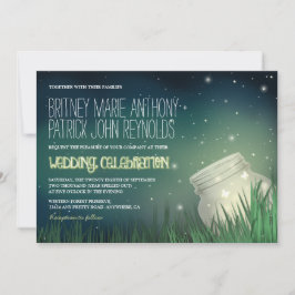 Convite Celestial Mason Jar Firefly Invites