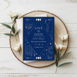 Convite Celestial moon stars constellations Save the Date