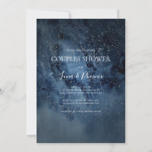 Convite Celestial Night Sky Casais de prata