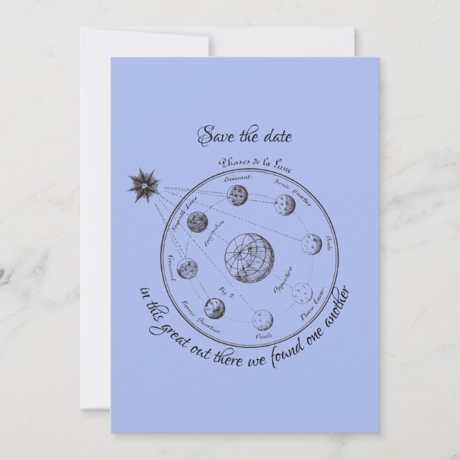 Convite Celestial Save the Date Classic Round Sticker (Frente)