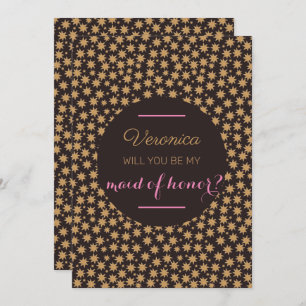 Convite Celestial Você Será Minha Madrinha de casamento Ro