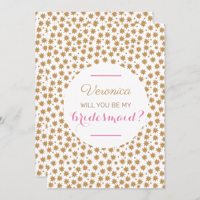 Convite Celestial Você Será Minha Porta-Voz Branca Rosa (Frente/Verso)