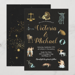Convite Celestial Zodiac Star Sinaliza Constelação Invita