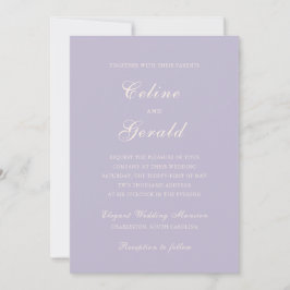 Convite Celine Lilac Elegant Wedding