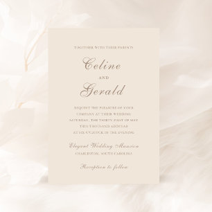 Convite Celine Sandy Neutrals Casamento Legante