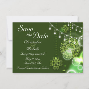 Convite Celtic Clovers Irish Save the Date Wedding (Armame