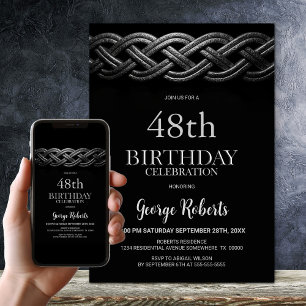 Convite Celtic Knot Any Aging Festa de aniversário