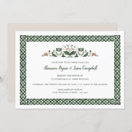 Convite Celtic Knot | Modern Floral Irish Wedding