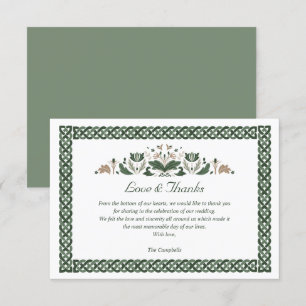Convite Celtic Knot Modern Floral Irish Weding Obrigado