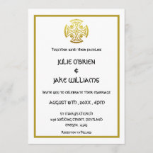 Celtic Wedding Faux Dourado Celtic Knot Cross