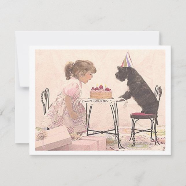 Convite Célula de Menina e Cão (Frente)