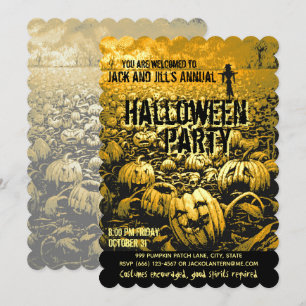Convite Cemitério de Jack O'Lantern