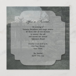 Convite Cemitério na festa do Dia das Bruxas de Dusk