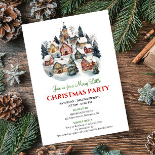 Convite Cena artística de Natal chic celebração festiva