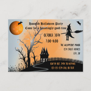 Convite Cena Assombrada - 3x5 Festa de Halloween