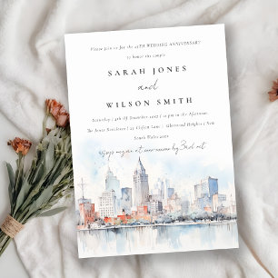 Convite Cena de Aniversário de Casamento em Detroit Michig