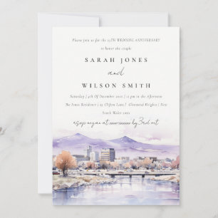 Convite Cena de Aquarela de Boise Idaho para Casamento e A