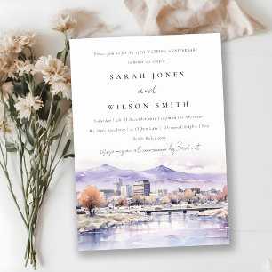 Convite Cena de Aquarela de Boise Idaho para Casamento e A