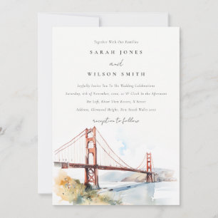 Convite Cena de casamento da ponte Golden Gate de São Fran