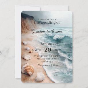 Convite Cena de Casamento de Costa Tranquila