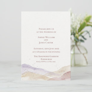 Convite Cena de Casamento nas Montanhas das Terras Altas E