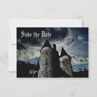 Convite Cena de castelo gótico Salve a Data
