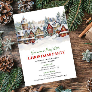 Convite Cena de celebração de Natal caprichosa e festiva n