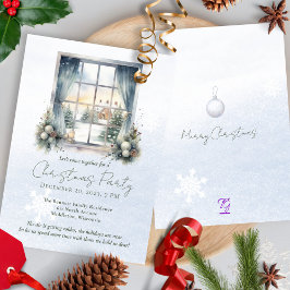 Convite Cena de inverno Cena de Água Pinheiros Árvore de N