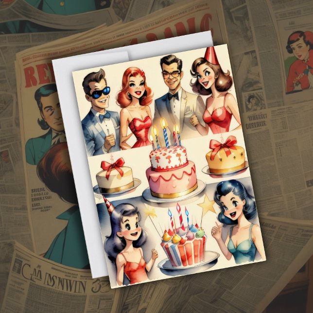 Convite Cena de Nascimento de Quadrinhos Engraçados com Aq (Criador carregado)