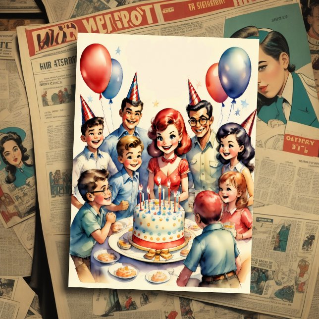 Convite Cena de Nascimento de Quadrinhos Engraçados com Aq (Criador carregado)