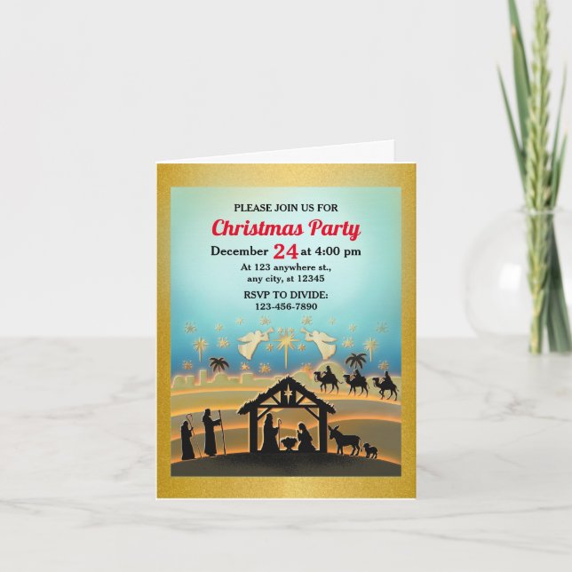 Convite Cena de Natal do Menino Jesus no Presépio (Frente)