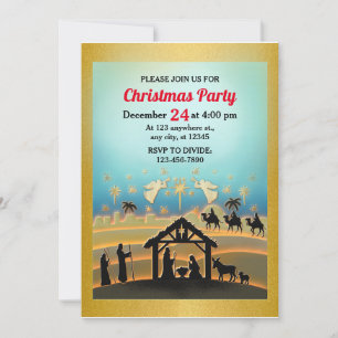 Convite Cena de Natal do Menino Jesus no Presépio