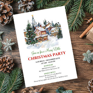 Convite Cena de Natal em aquarela minimalista