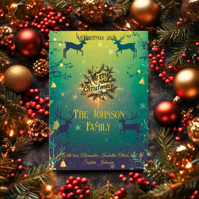 Convite Cena de Rebelde Festiva com Saudação Familiar Pers (Criador carregado)