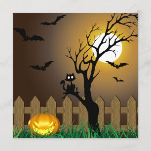 Convite Cena do Jardim do Assustador do Halloween