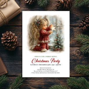 Convite Cena Doce de Inverno Festa de Natal da Garota Acon
