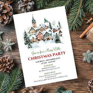 Convite Cena festiva de Natal aconchegante e moderna convi