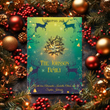 Cena Festiva de Rena com Saudação Personalizada pa