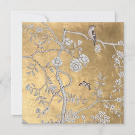 Convite Cena Oriental do Ouro de Borboleta e Sparrow