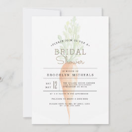 Convite Cenoura Orgânica | Veggie | Chá de panela de aquar