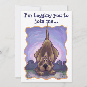 Convite Centro de Festa de Cachorro Hound