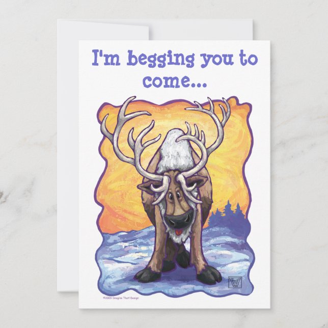 Convite Centro de Partidos Reindeer (Frente)