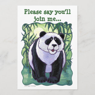 Convite Centro do Partido do Urso de Panda